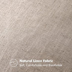 MIULEE Decorative Linen Euro Sham Pillow Covers 24x24 Inch Natural Linen - Image 3