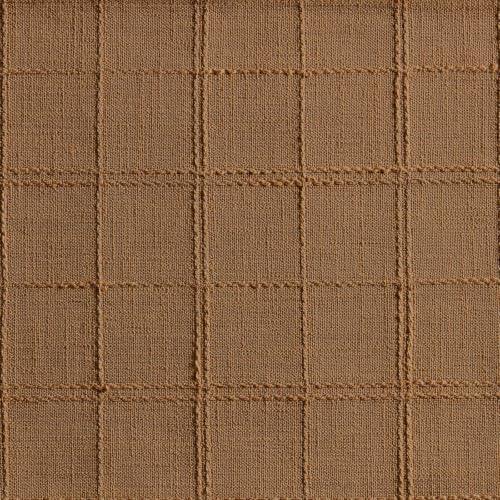 ZeeMart Linen Checked Farmhouse Placemats Set of 6, Caramel 13x19in - Image 4