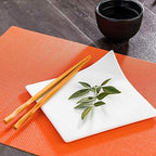 Restaurantware Tangerine Vinyl Woven Placemat, 16 x 12 in, 6 Pack - Image 3