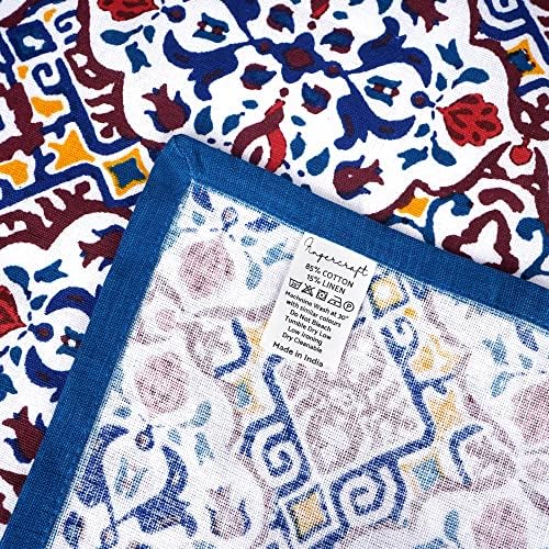 FINGERCRAFT Cloth Napkins Set of 12 Cotton Linen, 20x20 Inch, Antique - Image 6