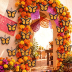 HunnmingRe 16 Pcs Monarch Butterfly Decorations, Dia De Los Muertos Decor - Image 4