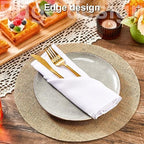 100 Pieces Round Burlap Placemats Bulk 11.8 Inch Boho Table Mats - Image 3
