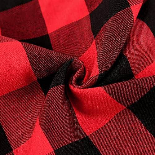 Black Red Table Runner 4Packs 13x108 Inch Plaid Table Runner Christmas - Image 6