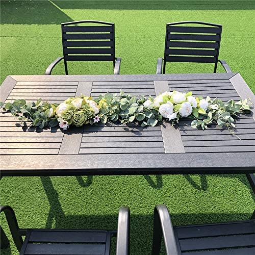 Wedding Arch Flowers 30 Inch Rustic Artificial Floral Swag Decor - Image 6