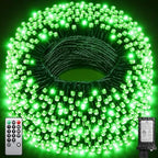 LED Christmas Lights, Extra Long Outdoor String Lights Waterproof, Timer & Memory, 8 Modes Dimmable Plug in Fairy for Outside Tree Wedding Patry (Green, 355FT 900LED Dark Green Wire) by JIXXULVU