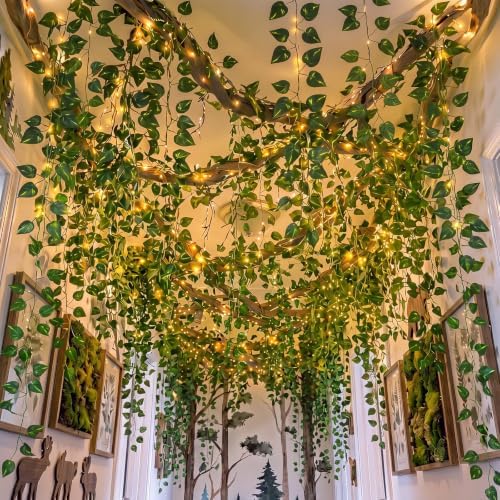 Yinder 41 Pcs Jungle Theme Decoration Set Classroom Decor, Pothos Leaf - Image 5