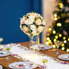 Flower Balls Wedding Rose Centerpieces: 10pcs Fake Flowers Decor for Table - Image 3