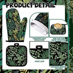VitalCozy 10 Pcs Botanical Kitchen Decor Set Black Green Sage Plant - Image 4