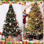 Zeyune 1 Pcs 66 Feet Christmas Beads Garland, Gold - Image 5