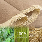 FunWheat 15 Inch Round Jute Placemats Set of 12, Braided Burlap Table Mats for Dining Table, Heat Resistant Farmhouse Woven Placemats for Fall Farmhouse Decor (Coarse-Edged Sunflower) - Image 3