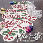 Alpha Living Home Beaded Christmas Table Runner 13x36 - Image 5