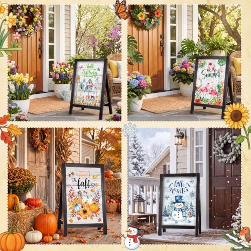 AceOrbit 13 Pcs Interchangeable Seasonal Welcome Sign for Front Porch Decor - Image 5