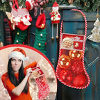 Leyndo 100 Pcs Long Mesh Christmas Stockings Bulk 50 18 Inches Christmas Stockings with 50 Santa Header Card Candy Cane Xmas Stocking for Event Gift Stuffing Family Holiday Party (Red, Green) - Image 4