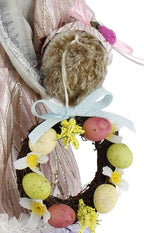 WINDY HILL 19" Whimsical Wreath Brown Easter Bunny 402008 - Image 7