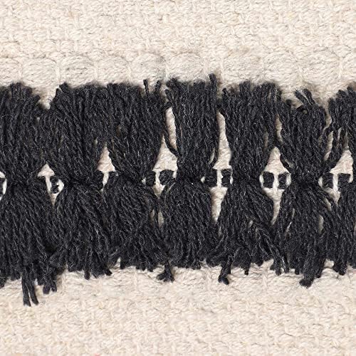 · REDEARTH · Textured Handwoven Throw Pillow Cases Geometric Craft Black - Image 4