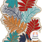 CLEENTABLE Beaded Table Runner 13x36 in, Leaf Design, Glass Beads - Image 5