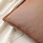 MIULEE Decorative Linen Euro Sham Pillow Covers 24x24 Rust Red - Image 2
