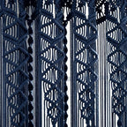 Lush Decor Boho Macrame Textured Cotton Window Curtain Panel Single 40" W x 84" L Navy - Macrame Curtains for Windows, Room Divider, Boho Wall Decor - Image 3