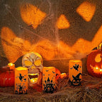 Homemory Halloween Waterproof Flameless LED Pillar Candle with Timer Remote - Image 3