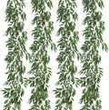 RECUTMS 4Pcs Artificial Silk Willow Leaves Vine Twigs 5.9Ft Green Garland by RECUTMS