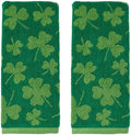 SKL Home St. Patrick's Day Shamrock Hand Towel Set-2pc, Jacquard, Green by SKLHomebySaturdayKnightLtd