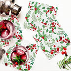 Christmas Party Supplies, Serve 50, Christmas Seasonal Holly Tableware Includes: Paper Dinner Plates, Dessert Plates, Luncheon Napkins and Beverage napkins, Great for Party Decorations - Image 4