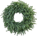 24 Inch Christmas Wreath – Artificial Norfolk Pine & Cedar Greenery, Full Holiday Wreath for Front Door, Wall, Window, Porch, Indoor & Outdoor Christmas Decor (1, 24") by QIANYUN