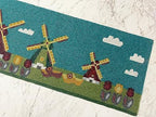 Enliven Windmills and Tulip Fields Handmade Beaded Table Runner, 13x36 Inches Lightweight Decorative Table Runner, Perfect for Dining/Wedding/Party/Everyday Use & Easy to Clean, Elegant Beaded Runner - Image 3