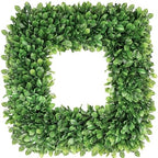 24 Inch Large Boxwood Wreath, Spring Summer Artificial Green Wreaths for Front Door Farmhous Wedding Window Hanging Wall All Year Round Indoor & Outdoor St Patrick's Day Decor by petalyn