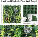 8 Pack 20"x20"Grass Wall Panels-Artificial Boxwood Panels for Greenery Wall Backdrop,UV-Protected Greenery Wall Backdrop Faux Greenery for Indoor Outdoor Decor,Garden Fence,Wedding,Privacy Screen - Image 2