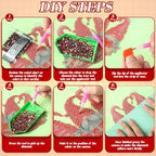 Chunful 20 Pcs Seasonal Diamond Art Wreath Kits Holiday DIY Crafts - Image 3