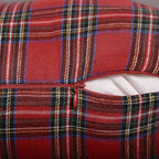 4TH Emotion Set of 2 Christmas Scottish Tartan Plaid Throw Pillow Covers Cushion Case Polyester for Farmhouse Home Decor Red and Green, 20 x 20 Inches - Image 3