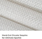Leetaltree Woven Vinyl Placemats Set of 12, White Sequin - Image 4