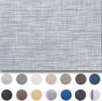Placemats Set of 12 - Easy Clean Woven Vinyl Placemats for Dining Table, Indoor/Outdoor Place Mats, Washable PVC Table Mats（Gray） by Unknown