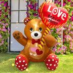Valentines Day Inflatables Outdoor Decorations Love Blow Up Yard Décor Sweet Romantic Cute LED Lights for Indoor Outside Wedding Holiday Party Garden Lawn (Bear) by Kofero