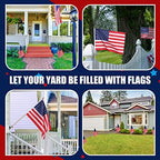 Newwiee 24 Pcs USA Handheld Flags on Stick 12 x 18 Inch American Flags with Safety Spear Top for 250th Anniversary Independence Memorial Day 4th of July Yard Garden Decoration (Usa Flag) - Image 5