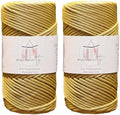 Makromecity, 2 Skeins of Polyester Macrame Cord 3mm x 131 Yards (394 feet) 3mm Polypropylene Mustard Macrame Cord Crochet Macrame Bag Cord Crafts for Wall Hangings, Bags, Underplate, Rug by Makromecity