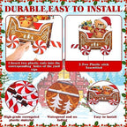 Wettarn 6 Pcs Christmas Train Yard Signs with LED Lights Stakes,Santa - Image 5