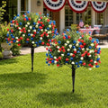 2 Pack 27.5" Patriotic Artificial Flowers w/Stake for 4th of July by DTNESS