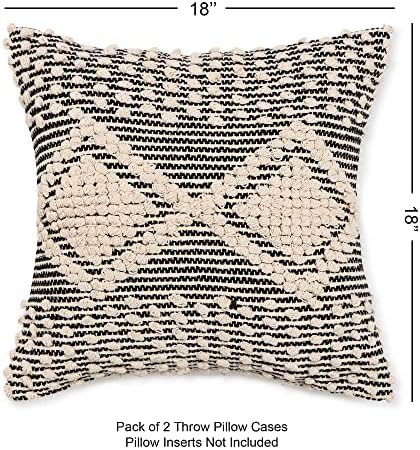 · REDEARTH · Boho Textured Handwoven Throw Pillow Cases - Diamond Medley - Image 6