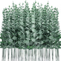 Canlierr 100 Pcs Faux Eucalyptus Stems Greenery Leaves Branch,Dark Green by Canlierr