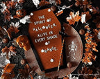 Nomnu Coffin Letter Board, Orange Goth Decor w/Bat Stickers, Spooky Emojis - Image 6