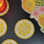 Enliven Handmade Lemon & Leaves Beaded Table Runner, 13x36 Inches Lightweight Decorative Table Runner, Perfect For Dining/Wedding/Party/Everyday Use & Easy To Clean, Elegant Beaded Runner (Multicolor) - Image 6