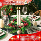 Christmas Wreaths for Front Door Decor Flower, 20" Xmas Berries - Image 7