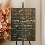 Wedding Sign Rustic Pick A Seat & Unplugged Wooden Vertical Sign for Wedding Ceremony & Reception Decor Seating Plan & Directional Decorations, Engagement & Anniversary Sign - 18x24in - Image 4