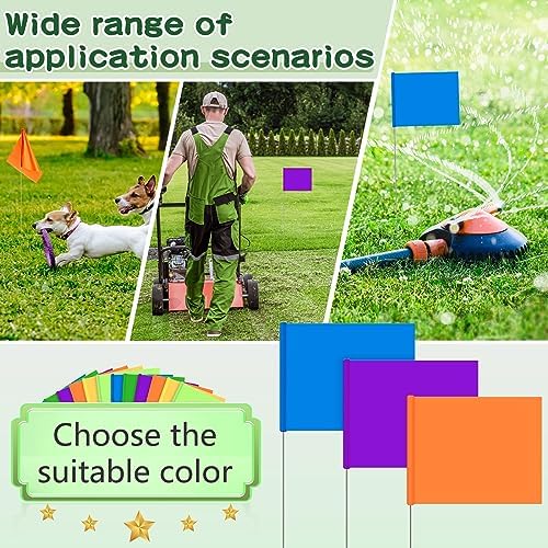 Amylove 300 Pcs Marking Flags 15 x 4 x 5 Inch Marker Flags, Regular Color - Image 5