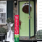 Welcome Watermelon Porch Board 8”x48” Welcome Solid Wood Sign and Porch Leaner for Front Door Porch Deck Wall - Indoor Outdoor Summer Farmhouse Rustic Vertical Porch Decor - Image 6