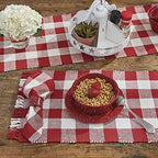 Park Designs Buffalo Check Placemat Set of 4, Red & Cream - Image 2