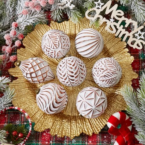 16Pcs Vintage Rustic Christmas Ball Ornaments - Large Shatterproof Neutral Christmas Ornaments Set Farmhouse Christmas Decor for Xmas Tree Home Party Holiday (Bronze) - Image 3