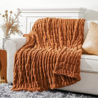 Battilo Faux Fur Throw Blanket for Couch, Fall Decor, 60"x80", Double Side - Image 3